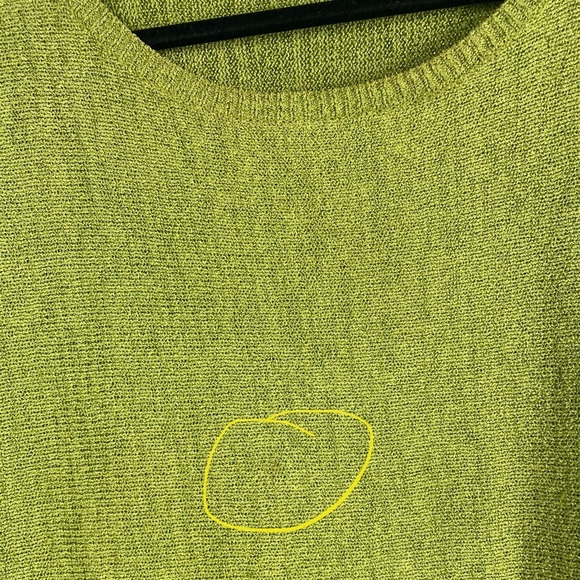 Soft Surroundings Knit Oversized Short Sleeve Green Sweater women’s Small/Medium - Picture 7 of 10